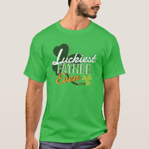 T-shirt Hommes Luckiest Père Ever Famille St Patrick's Day