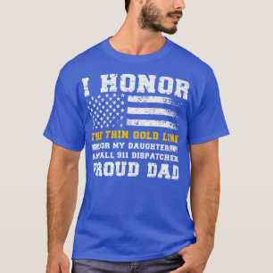 T-shirt Hommes Ma Fille 911 Expéditeur Papa Fier 911 Expéd