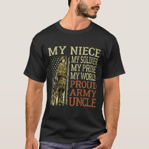 T-shirt Hommes Ma Nièce Mon Héros Soldat - Fière Oncle Arm