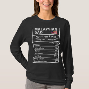 T-shirt Hommes Malaisien Papa Nutrition Facts Fête des pèr