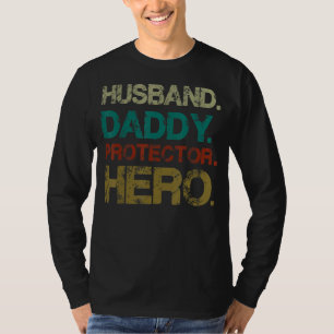 T-shirt Hommes Mari Daddy Protecteur Héros Fête des pères