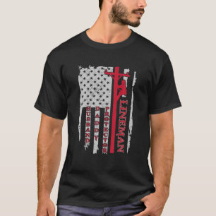 T-shirt Hommes Mari Daddy Protecteur Lineman Fête des père