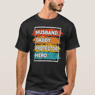 T-shirt Hommes Mari Daddy Protector Hero Vintage Père