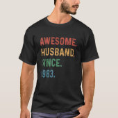 T-shirt Hommes Mari génial depuis 1983 - Mariage de 40e an (Devant)