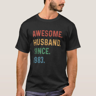 T-shirt Hommes Mari génial depuis 1983 - Mariage de 40e an