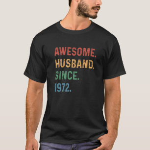 T-shirt Hommes Mari merveilleux depuis 1972 - Mariage de 5