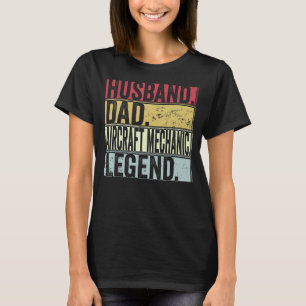 T-shirt Hommes Mari Papa Aéronef Légende Mécanique Pour Gr