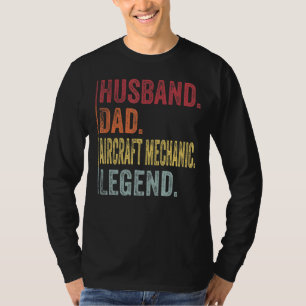T-shirt Hommes Mari Papa Aéronef Légende Mécanique Pour Gr