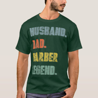 T-shirt Hommes Mari Papa Barber Légende Vintage Père's Da