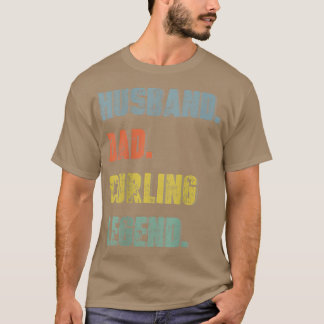 T-shirt Hommes Mari papa Curling Légende Vintage Père D