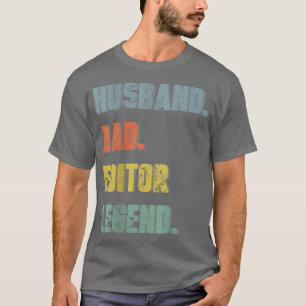 T-shirt Hommes Mari Papa Éditeur Légende Da Père Vintage