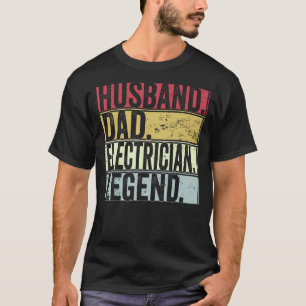 T-shirt Hommes Mari Papa Électricien Légende Pour Pères