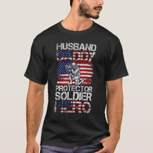 T-shirt Hommes mari papa protecteur de soldat héros