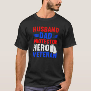 T-shirt Hommes Mari Papa Protecteur Héros Fier American Ve
