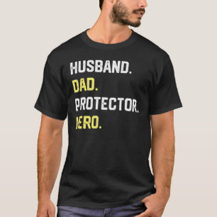 T-shirt Hommes Mari Papa Protector Hero Pour Papa Pères Da