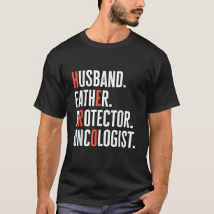 T-shirt Hommes Mari Père Protecteur Oncologue Héros Onco