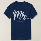 T-shirt Hommes Mariage Matching Cadeaux Mr. Est 2023 Groom (Design devant)