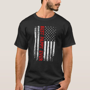T-shirt Hommes Meilleur Pappy Jamais Drapeau Usa 4 juillet