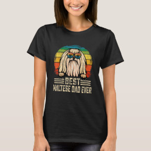 T-shirt Hommes Meilleur Père Maltais Jamais Vintage Da Pèr