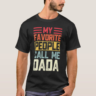 T-shirt Hommes Mes Favoris M'Appelent Dada Papa Pères