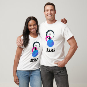 T-shirt *~* Hommes mignon Blancs Bélier Zodiac Silly Funny