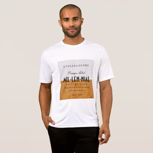 T-shirt Hommes millénaires de représentation de collection (Devant entier)