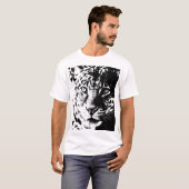 T-shirt Hommes Modèle Tee - shirt Pop Art Animal Leopard (Devant entier)