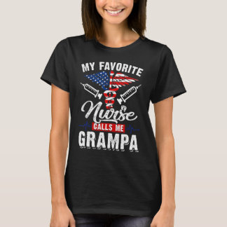 T-shirt Hommes Mon Infirmière Préférée M'Appelle Grampa Pa