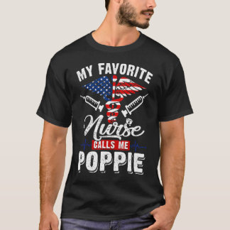 T-shirt Hommes Mon Infirmière Préférée M'Appelle Poppie Pa