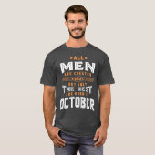 T-shirt Hommes Nés En Octobre (Devant entier)