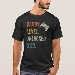 T-shirt Hommes Niveau Papa Déverrouillé 2023 Gamer Grosses