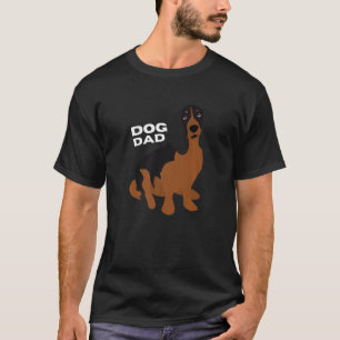 T-shirt Hommes Noir & Brown Basset Hound Chien Papa Homme
