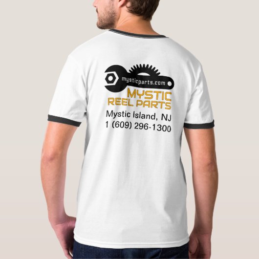 T-shirt Hommes noirs et pièce en t gainée courte blanche (Dos entier)