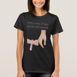 T-shirt Hommes Nouveau Père D'Une Fille Tenant Les Mains A