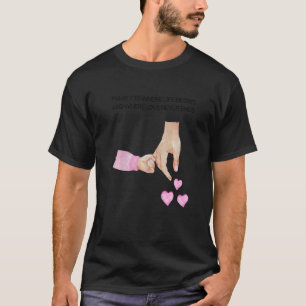 T-shirt Hommes Nouveau Père Et Fille Tenant Les Mains D'Un