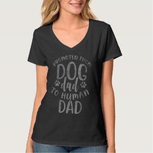 T-shirt Hommes Nouveau Père Promu De Papa Chien À Papa Hum