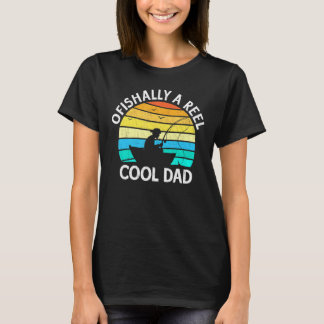 T-shirt Hommes Ofishally Un Père Vraiment Cool Pêche 3
