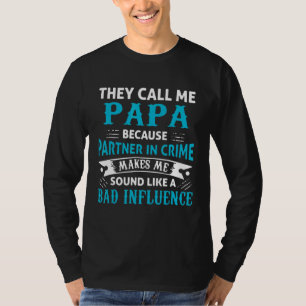 T-shirt Hommes On M'Appelle Papa Papa Partenaire Dans Crim