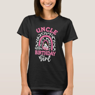 T-shirt Hommes Oncle of the Birthday Girl Farm Cow Hommes