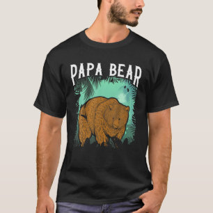 T-shirt Hommes Ours Famille Papa Forêt Animal Papa Papa Pa