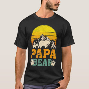 T-shirt Hommes Ours Montagne Vintage Papa Ours Da du Père