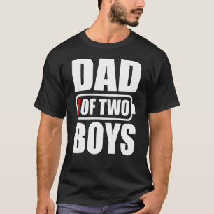 T-shirt Hommes Papa De 2 Garçons Deux Fils Fête des pères