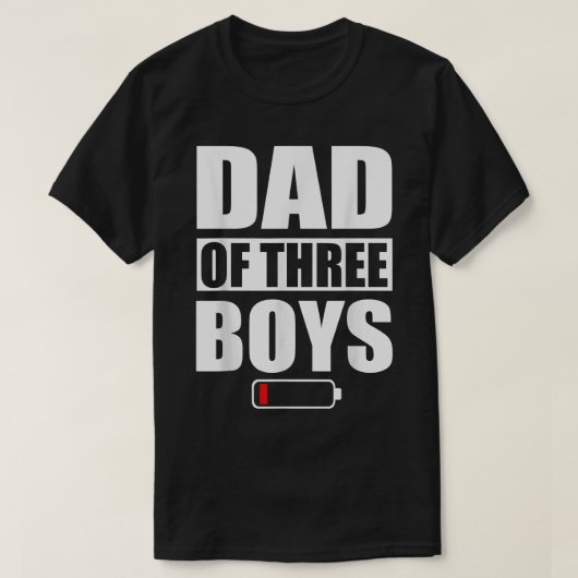 T-shirt Hommes Papa De 3 Garçons Trois Fils Fête des pères (Design devant)