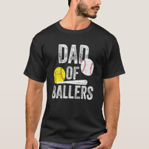 T-shirt Hommes Papa de Ballers Drôle Papa de Baseball et S