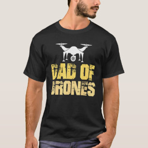 T-shirt Hommes Papa De Drones Fpv Vol Quadcopter Uav Sport