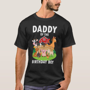 T-shirt Hommes Papa De L'Anniversaire Boy Farm Animals Mat