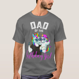 T-shirt Hommes papa de l'anniversaire fille Unicorn Annive
