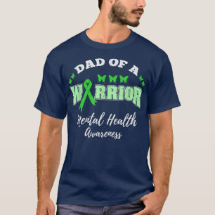 T-shirt Hommes Papa D'Un Guerrier Sensibilisation À La San
