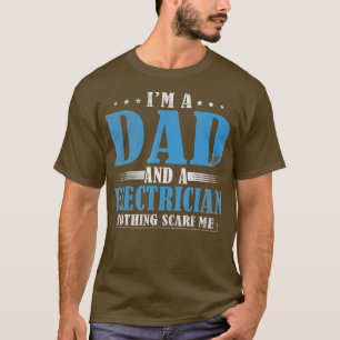 T-shirt Hommes Papa Et Électricien Drôle Électricien Papa 