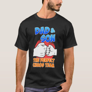 T-shirt Hommes Papa Et Son Équipe Chaos Daddy Son
